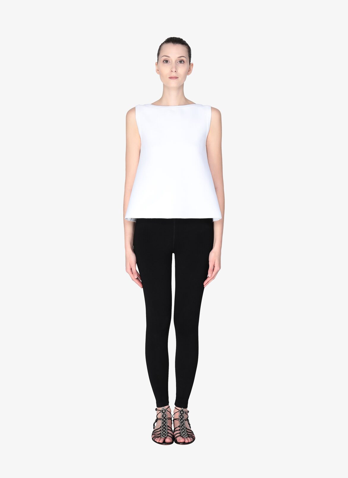 SLEEVELESS TUNIC RAPHIA FRANGE WHITE ALAÏA WHITE  SLEEVELESS TUNIC RAPHIA FRANGE WHITE